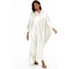 imageBsubseach Womens Plus Size Kaftan Dresses Sparkly Glitter V Neck Swimsuit Coverup Beach Maxi Silky Caftans LoungewearWhite
