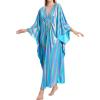 imageBsubseach Kaftan Dresses for Women Sparkly Glitter Batwing Sleeve Kaftan Cover Up Beach Maxi Dress LoungewearMulticolour3