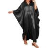 imageBsubseach Womens Plus Size Kaftan Dresses Sparkly Glitter V Neck Swimsuit Coverup Beach Maxi Silky Caftans LoungewearBlack