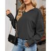 imageBsubseach Womens Waffle Knit Tops Long Sleeve V Neck Shirts Dressy Casual Blouse 2025 Fall Loose Tunic Top OutfitsBlack