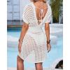 imageBsubseach Crochet Bathing Suit Cover Up for Women Beach Cover Ups Hollow Out Knit Dress Cruise OutfitsWhite