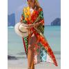 imageBsubseach Beach Cover Ups for Women 2025 Kimonos Robe Cardigans Long Beach Dress Swimsuit Cover Up with BeltOrange