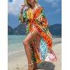 imageBsubseach Beach Cover Ups for Women 2025 Kimonos Robe Cardigans Long Beach Dress Swimsuit Cover Up with BeltOrange