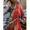 imageBsubseach Beach Cover Ups for Women 2025 Kimonos Robe Cardigans Long Beach Dress Swimsuit Cover Up with BeltRed