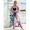 imageBsubseach Kimono Swimsuit Cover Ups for Women Robe Pool Cover Up Long Beach Dress Colorful Cardigan for SwimwearBhalo Dyeing