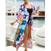 imageBsubseach Kimono Swimsuit Cover Ups for Women Robe Pool Cover Up Long Beach Dress Colorful Cardigan for SwimwearBhalo Dyeing