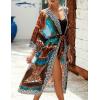 imageBsubseach Kimono Swimsuit Cover Ups for Women Robe Pool Cover Up Long Beach Dress Colorful Cardigan for SwimwearBhawks
