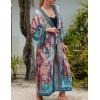 imageBsubseach Kimono Swimsuit Cover Ups for Women Robe Pool Cover Up Long Beach Dress Colorful Cardigan for SwimwearSnake