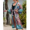 imageBsubseach Kimono Swimsuit Cover Ups for Women Robe Pool Cover Up Long Beach Dress Colorful Cardigan for SwimwearSnake