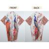 imageBsubseach Kimono swim cover up for women Robe Cardigan Coverups Long Beach Dress Bathing SuitPeacock Print 2