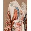 imageBsubseach Kimono swim cover up for women Robe Cardigan Coverups Long Beach Dress Bathing SuitPeacock Print 2