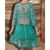 imageBsubseach Women Lace Swimsuit Cover Up Bathing Suit Coverups VNeck Swimwear Beach Vacation DressBrilliant Green