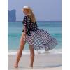 imageBsubseach Women Long Kimono Swimsuit Cover Ups Chiffon Maxi Cardigan Open Front Bathing Suit Lightweight Duster BeachwearBlack