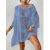 imageBsubseach Womens Swimwear Cover Ups for Bathing Suit Crochet Swimsuit Coverup Knit Beach Dresses Vacation OutfitsBlue