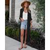 image:imageBsubseach Swimsuit Coverup for Women 2026 Casual Dresses Button Down Beach Dress Long Kimonos Cardigans with PocketsBlack