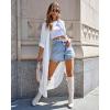 image:imageBsubseach Swimsuit Coverup for Women 2026 Casual Dresses Button Down Beach Dress Long Kimonos Cardigans with PocketsWhite