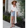 image:imageBsubseach Swimsuit Coverup for Women 2026 Casual Dresses Button Down Beach Dress Long Kimonos Cardigans with PocketsWhite