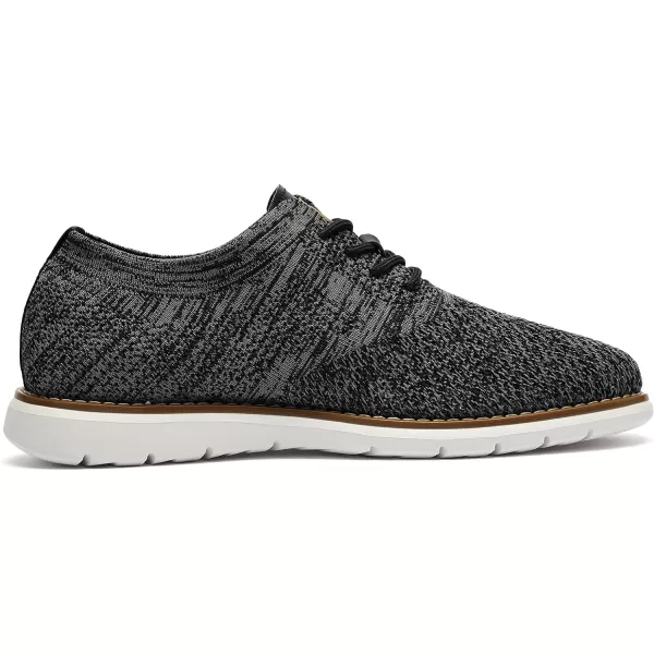 imageAkk Mens Dress Oxfords Shoes  Casual Business Lightweight Mesh SneakersMixblack