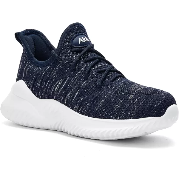 imageAkk Walking Shoes for Men Sneakers  Slip on Tennis Running Memory Foam Shoes for Athletic Workout Gym Indoor Outdoor Lightweight Breathable Casual Sneakers1803mixblue