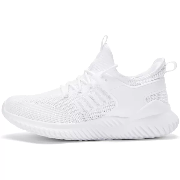 imageAkk Walking Shoes for Men Sneakers  Slip on Tennis Running Memory Foam Shoes for Athletic Workout Gym Indoor Outdoor Lightweight Breathable Casual SneakersHollowwhite