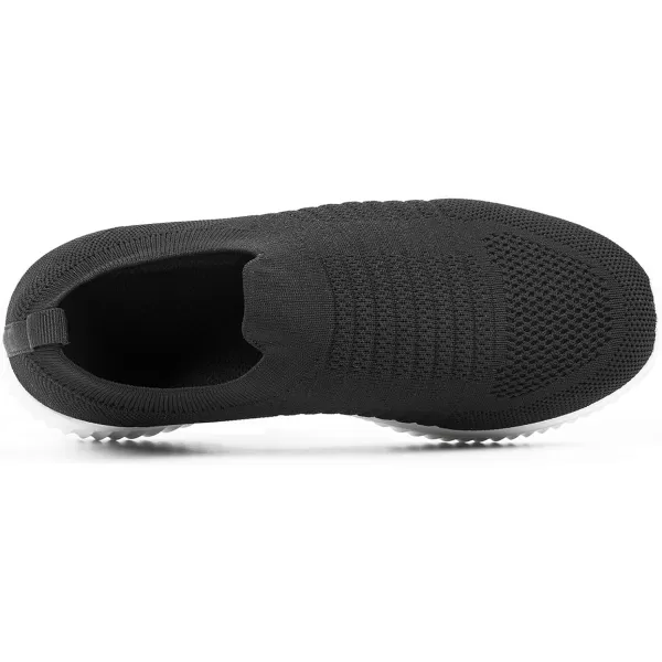 imageAkk Walking Shoes for Women  Slip on Memory Foam Lightweight SneakersBlack