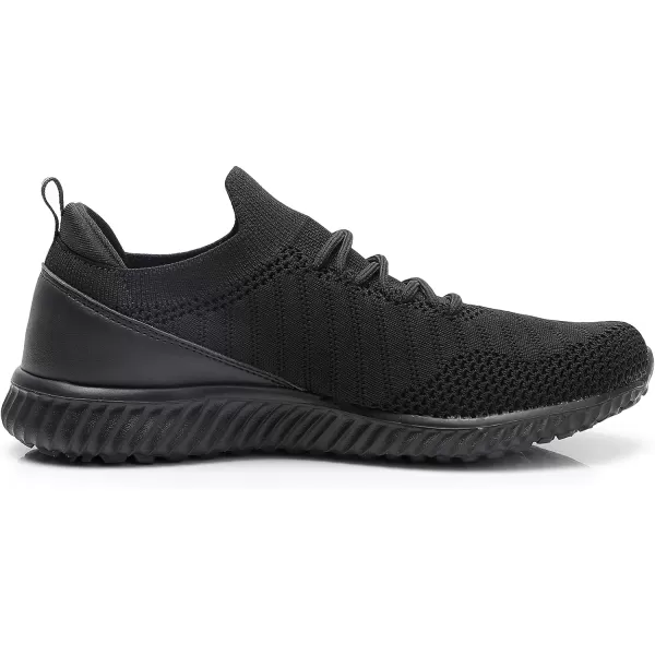 imageAkk Walking Shoes for Women  Slip on Memory Foam Lightweight SneakersZallblack