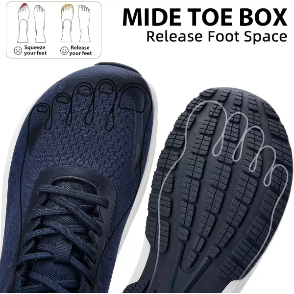 imageAkk Wide Toe Box Shoes for Men  Walking Shoes Extra Wide Width Comfortable Athletic Running Tennis Jogging Workout Gym Sneakers for Swelling Bunion Plantar FasciitisBlue