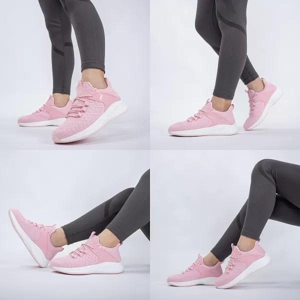 imageAkk Womens Running Workout Shoes  Non Slip Lightweight Gym Mesh Sneakers for Walking Tennis Training Outdoor Sport1214pink