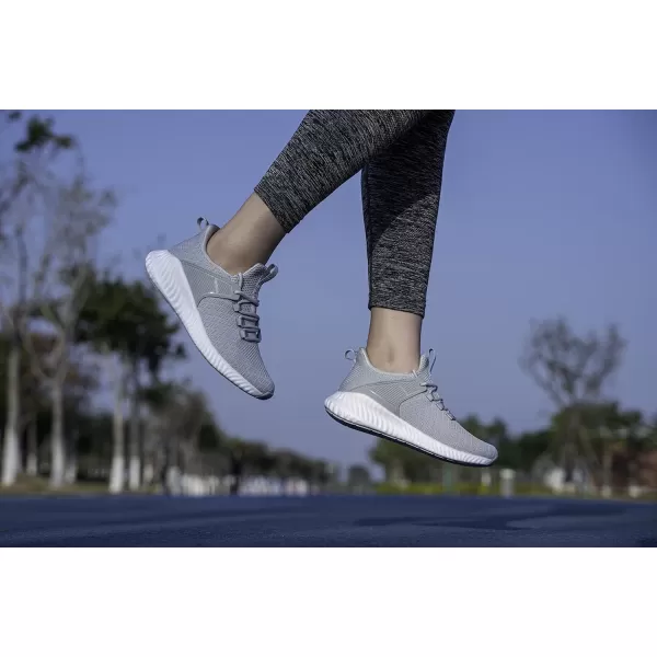 imageAkk Womens Running Workout Shoes  Non Slip Lightweight Gym Mesh Sneakers for Walking Tennis Training Outdoor SportGrey