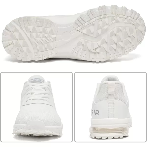 imageAkk Womens Sneakers Running Shoes  Air Cushion Non Slip Athletic Walking Tennis Shoes for Women Gym JoggingAall White
