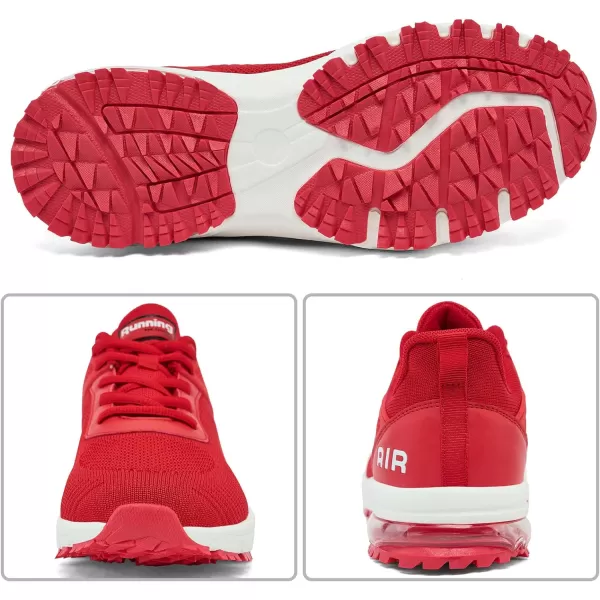 imageAkk Womens Sneakers Running Shoes  Air Cushion Non Slip Athletic Walking Tennis Shoes for Women Gym JoggingAred