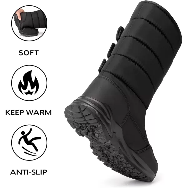 imageAkk Womens Snow Winter Boots  Waterproof Fur Warm AntiSlip Snow Durable Outdoor BootBlackL
