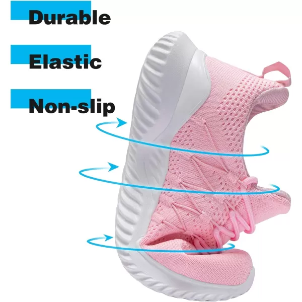 imageAkk Womens Walking Shoes Sneakers  Slip On Memory Foam Lightweight Workout Tennis Running Shoes19006pink