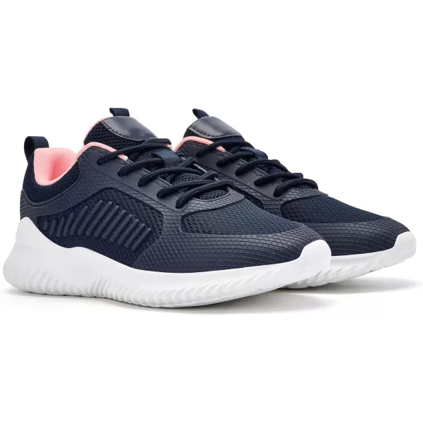 imageAkk Womens Walking Shoes Sneakers  Slip On Memory Foam Lightweight Workout Tennis Running Shoes2203navypink