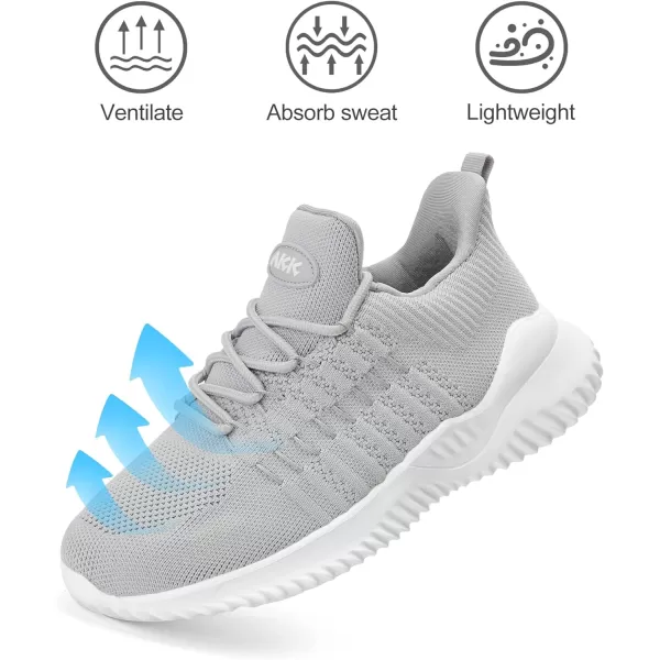 imageAkk Womens Walking Shoes Sneakers  Slip On Memory Foam Lightweight Workout Tennis Running ShoesGray007