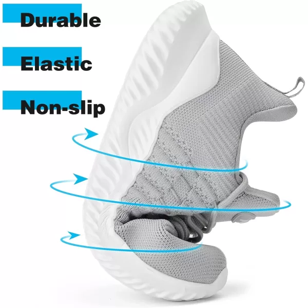 imageAkk Womens Walking Shoes Sneakers  Slip On Memory Foam Lightweight Workout Tennis Running ShoesGray007