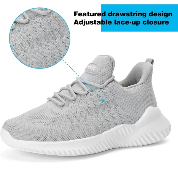 imageAkk Womens Walking Shoes Sneakers  Slip On Memory Foam Lightweight Workout Tennis Running ShoesGray007