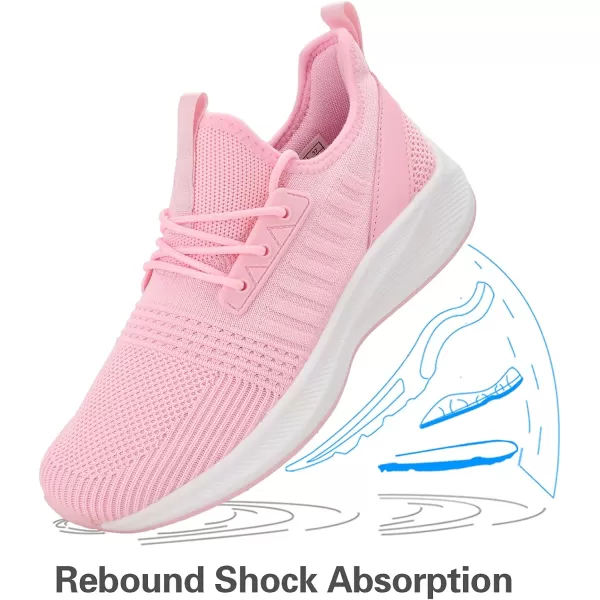 imageAkk Womens Walking Tennis Shoes  Slip On Memory Foam Lightweight Casual Sneakers for Gym Travel Work010lightpink