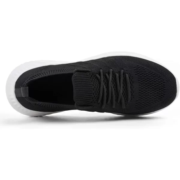 imageAkk Womens Walking Tennis Shoes  Slip On Memory Foam Lightweight Casual Sneakers for Gym Travel WorkZ1804 Black