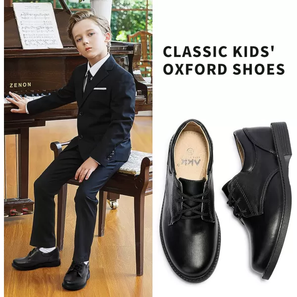 imageBoys Kids Black Dress Shoes Oxford Formal LaceUp School Uniform Comfort Shoe Black Matte Little Kid Size 3Boys Kids Black Dress Shoes Oxford Formal LaceUp School Uniform Comfort Shoe Black Matte Little Kid Size 3