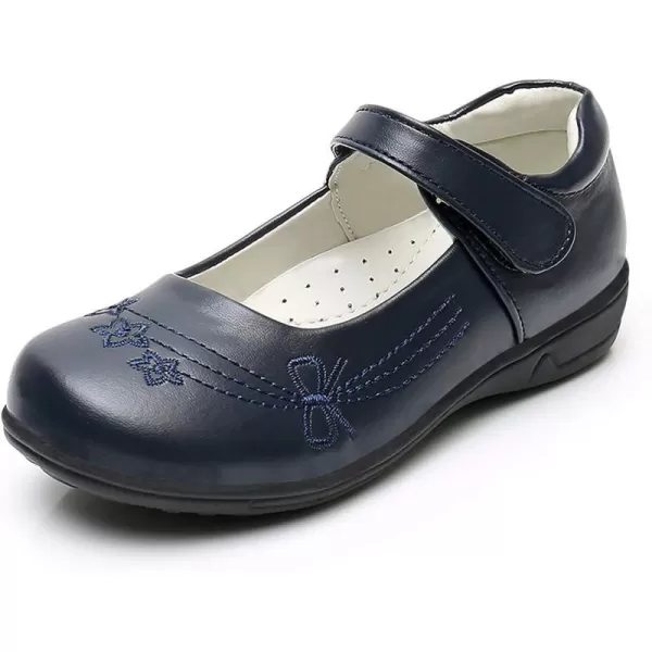 imageAkk Girls Mary Jane School Uniform Shoes Strap Dress Uniform Flats Black ToddlerLittle GirlBig GirlNavy57