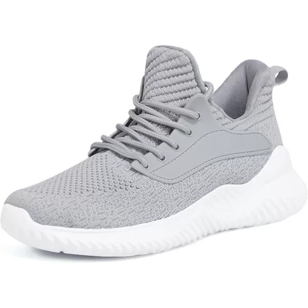 imageAkk Walking Shoes for Men Sneakers  Slip on Memory Foam Running Tennis Shoes for Athletic Workout Gym Indoor Outdoor Lightweight Breathable Casual SneakersGrey