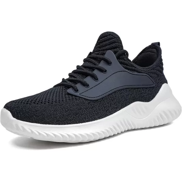 imageAkk Womens Walking Shoes  Slip On Tennis Running Shoes Memory Foam Lightweight Work Sneakers for Indoor Outdoor GymC09 Black