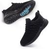 imageAll Black Womens Workout Sneakers Memory Foam Walking Lightweight Comfortable Sports Gym Jogging Shoes Size 8