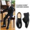 imageBoys Kids Black Dress Shoes Oxford Formal LaceUp School Uniform Comfort Shoe Black Matte Little Kid Size 3