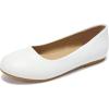 imageMary Jane Casual Slip On Ballerina Flat Dress Shoes for Daily School White Little Kid Size 3