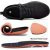 imageWomens Athletic Walking Shoes  Running Tennis Shoes Jogging Workout Lightweight Breathable Slip on Sneakers for Indoor Outdoor Gym Travel WorkAall Black