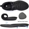 imageWomens Athletic Walking Shoes  Running Tennis Shoes Jogging Workout Lightweight Breathable Slip on Sneakers for Indoor Outdoor Gym Travel WorkBall Black