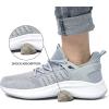 imageWomens Athletic Walking Shoes  Running Tennis Shoes Jogging Workout Lightweight Breathable Slip on Sneakers for Indoor Outdoor Gym Travel WorkBgrey