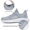 imageWomens Athletic Walking Shoes  Running Tennis Shoes Jogging Workout Lightweight Breathable Slip on Sneakers for Indoor Outdoor Gym Travel WorkBgrey